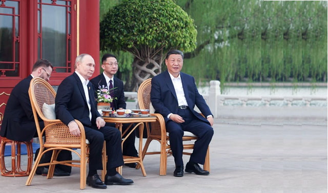 چینی اور روسی صدور کے ما بین مشترکہ تشویش کے اسٹریٹجک امور پر تبادلہ خیال